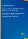 Text: "Rat der Europäischen Union, Gemeinsame Aktion 2005/889/GASP des Rates vom 25. November 2005... EU BAM Rafah." 

Hintergrund: Blau mit gelbem Rand, Logo unten.