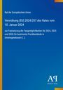 Verordnung (EU) 2024/257, Rat der EU, 10. Januar 2024. Blaues Design mit gelbem Rand. Logo "AR Antiphon Verlag".