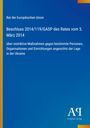 Rat der Europäischen Union: Beschluss 2014/119/GASP vom 5. März 2014. Restriktive Maßnahmen in der Ukraine. Blaues Design, Logo unten.