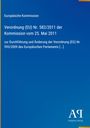 Text über Vorschriften der Europäischen Kommission auf blauem Hintergrund, rechts unten ein Verlagslogo.