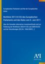 "Richtlinie 2011/61/EU über Verwalter alternativer Investmentfonds und Änderungen. Blauer Hintergrund mit gelbem Streifen."