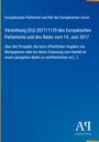 Europäische Union Verordnung (EU) 2017/1129, Wertpapierprospekt. Blaues Cover, gelbe Linie links, Verlagssymbol unten.