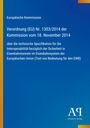 Text: Verordnung (EU) Nr. 1303/2014, Europäische Kommission. Blaues Cover, gelber Rand links. Logo unten rechts.