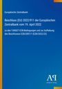 Text: Europäische Zentralbank, Beschluss (EU) 2022/911 vom 19. April 2022. Blaues Design mit gelbem Rand und Logo.