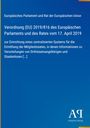 Europäisches Parlament, Verordnung (EU) 2019/816, zentrales System zur Ermittlung von Verurteilungen, blauer Hintergrund.