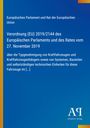 Titel: Verordnung (EU) 2019/2144 des Europäischen Parlaments und des Rates vom 27. November 2019. Blau mit Logo.