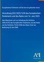 Text über eine EU-Verordnung zu Maschinen. Blaues Layout, unten rechts ein Logo mit der Aufschrift "Antiphon Verlag".