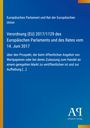 Europäische Verordnung (EU) 2017/1129 über Wertpapierprospekte; Blaues Design mit gelber Kante, Logo unten rechts.