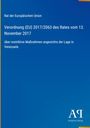 Covertext: EU-Verordnung 2017/2063, 13. November 2017, Maßnahmen gegen Venezuela. Blauer Hintergrund, gelber Rand. 