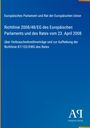 Europäisches Parlament, Richtlinie 2008/48/EG, Verbraucherkreditverträge, blaues Design mit Logo unten rechts.
