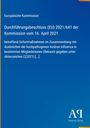 Europäische Kommission, Beschluss (EU) 2021/641. Thema: Maßnahmen gegen aviäre Influenza. Blau mit schlichtem Design.