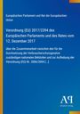 Verordnung (EU) 2017/2394 über Zusammenarbeit bei Verbraucherschutz. Blauer Hintergrund, links gelber Streifen, unten Logo.