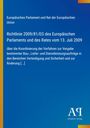 Richtlinie 2009/81/EG, Vergabe in Bau, Lieferung, Dienste für Verteidigung. Oberer Text: Europäisches Parlament. Rechtes Logo.
