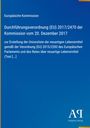 Europäische Kommission: Verordnung (EU) 2017/2470 zur Unionsliste neuartiger Lebensmittel. Blaues Layout mit gelbem Rand.