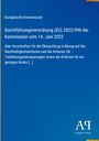 Europäische Kommission: Durchführung Verordnung (EU) 2022/996, 14. Juni 2022. Blaues Cover mit kleinem Verlagslogo.