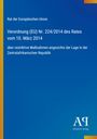 Text über EU-Verordnung Nr. 224/2014 zu Maßnahmen in der Zentralafrikanischen Republik, blaues Layout, Logo unten rechts.