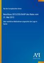 Beschluss 2013/255/GASP des Rates vom 31. Mai 2013 über Maßnahmen zu Syrien; blaues Design, Antiphon Verlag-Logo.