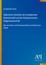 Text: "Europäische Union. Abkommen zwischen der Europäischen Gemeinschaft und der Schweizerischen Eidgenossenschaft."  
Blauer Hintergrund, gelber Streifen links, Logo unten rechts.