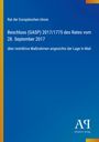 Text: "Rat der Europäischen Union. Beschluss (GASP) 2017/1775 des Rates vom 28. September 2017 über restriktive Maßnahmen angesichts der Lage in Mali." Hintergrund: Blau mit gelbem Streifen links; Logo unten rechts.