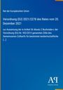 Text über EU-Verordnung und Zölle auf blauem Hintergrund mit Antiphon Verlag Logo unten rechts.