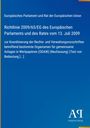 Text: "Europäisches Parlament und Rat der Europäischen Union" und "Richtlinie 2009/65/EG". Blaues Cover mit Verlag-Logo.
