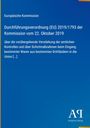 Text über EU-Verordnung zur Kontrolle bestimmter Waren. Blaues Layout mit weißem Text. Logo von "Antiphon Verlag".