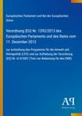 Verordnung (EU) Nr. 1293/2013 des Europäischen Parlaments und Rates. Blaues Design mit Antiphon Verlag Logo.
