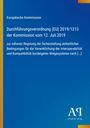 Text: "Europäische Kommission, Durchführungsverordnung (EU) 2019/1213, 12. Juli 2019". Blau mit Verlagslogo unten.