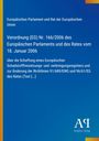 Verordnung (EG) Nr. 166/2006 des Europäischen Parlaments; blauer Hintergrund mit gelben und orangefarbenen Streifen.