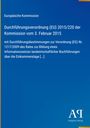 Europäische Kommission, Verordnung (EU) 2015/220, mit Bestimmungen zur Verordnung (EG) Nr. 1217/2009. Oben blau, unten Logo.