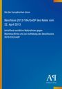Text über Beschluss der EU zu restriktiven Maßnahmen gegen Myanmar/Birma, Datum 22. April 2013, blauer Hintergrund.
