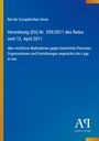 Verordnung (EU) Nr. 359/2011 über Maßnahmen im Iran. Blau mit EU-Text, gelber Streifen links, weißes Logo unten rechts.