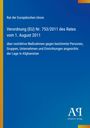 Titel: Verordnung (EU) Nr. 753/2011, restriktive Maßnahmen in Afghanistan. Blaues Design mit gelbem Rand links.