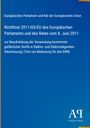 Richtlinie 2011/65/EU zu Stoffbeschränkungen in Elektrogeräten. Blaues Design, minimalistisch, mit Verlagssymbol.
