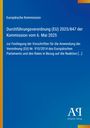 „Durchführungsverordnung (EU) 2025/847“ auf blauem Hintergrund, mit EU-Kommission-Header und Logo unten rechts.