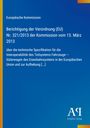 Europäische Kommission: Berichtigung der Verordnung (EU) Nr. 321/2013, technische Spezifikation für Interoperabilität. Blau mit gelbem Streifen.