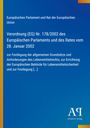Text über die Verordnung (EG) Nr. 178/2002 des Europäischen Parlaments. Blaues Cover mit gelbem Streifen links.
