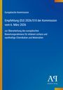 Text in Weiß: „Empfehlung (EU) 2026/510 […] März 2026“. Blaues Design mit gelbem Streifen links und einem weißen Logo.