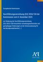 Text: Durchführung der Verordnung 2026/104 der EU. Blauer Hintergrund, gelber Randstreifen, Logo "AP".