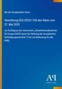 Verordnungstext der EU 2025/1106, Rat am 27. Mai 2025, SAFE-Instrument, Antiphon Verlag-Logo, blauer Hintergrund.