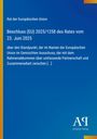 Beschluss (EU) 2025/1258 des Rates vom 23. Juni 2025. Blauer Hintergrund, gelber Streifen, Antiphon Verlag Logo.