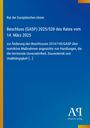 Text über EU-Beschluss zur Änderung von Maßnahmen, blaues Hintergrunddesign mit orangefarbenem Rand und Verlagssymbol.