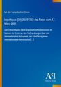 Beschluss (EU) 2025/702 des Rates vom 17. März 2025, blaue Hintergrundgrafik, links gelber Streifen.