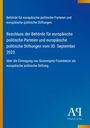 Beschluss der Behörde vom 30. September 2025 zur Eintragung von Sovereignty Foundation. Unten rechts ein Logo.