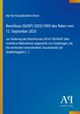 Text über EU-Beschluss auf blauem Hintergrund, Logo unten rechts, gelber Rand links.