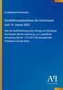Text über einen EU-Kommissionsbeschluss zu "Miel de Asturias". Blaues Design, europäisches Thema, Logo unten rechts.