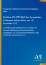 Europäisches Parlament und Rat der EU. Richtlinie (EU) 2025/2647 vom 16. Dezember 2025. Antiphon Verlag. Blaues Cover.