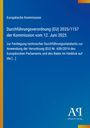 Text über EU-Durchführungsstandards auf blauem Hintergrund, mit gelbem Rand links und Verlagslogo unten rechts.