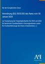 Text: Rat der Europäischen Union, Verordnung (EU) 2025/202 des Rates vom 30. Januar 2025. Blaues Dokument mit Verlagslogo.