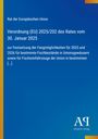 "Verordnung (EU) 2025/202 des Rates vom 30. Januar 2025"; blauer Hintergrund, links gelber Streifen.